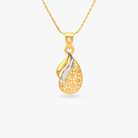Flowing Grace Gold Pendant