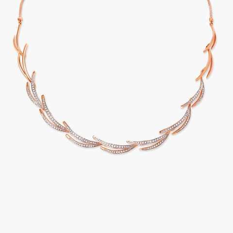 Sleek Sparks Diamond Necklace Set