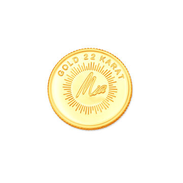 8 GM 22 Karat Stunning Lotus Gold  Coin