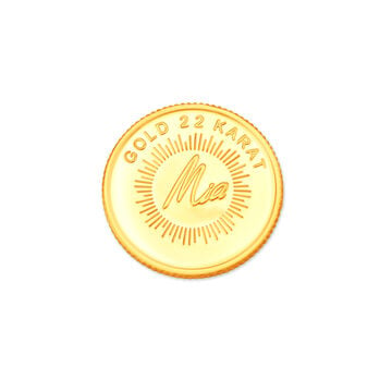 8 GM 22 Karat Stunning Lotus Gold  Coin