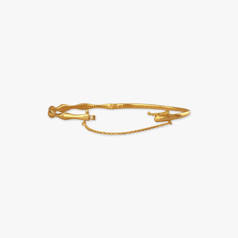Ripple Curve Gold Bangle