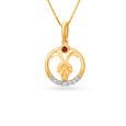 Capricorn Garnet Diamond Pendant,,hi-res image number null