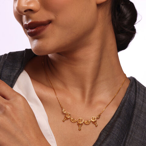 Mystical Warli Charms 22KT Gold Necklace