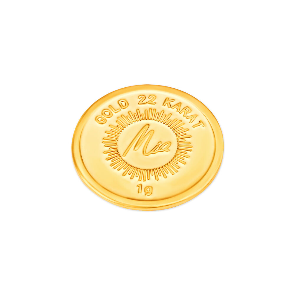 1 GM 22 Karat Stunning Lotus Gold Coin