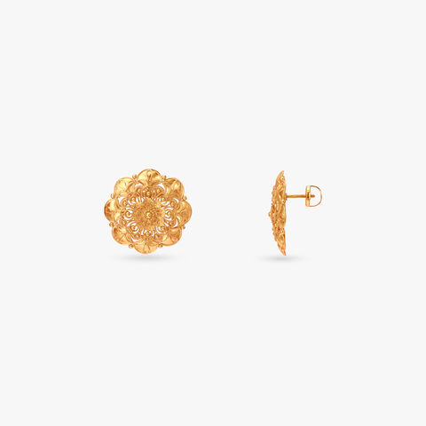 Alpona Pushpa Gold Pasha Earrings