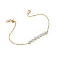 14 KT Yellow Gold Moon Diamond Bracelet,,hi-res image number null