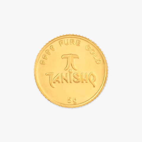 5 gram 24 Karat Gold Coin with Lakshmi Motif