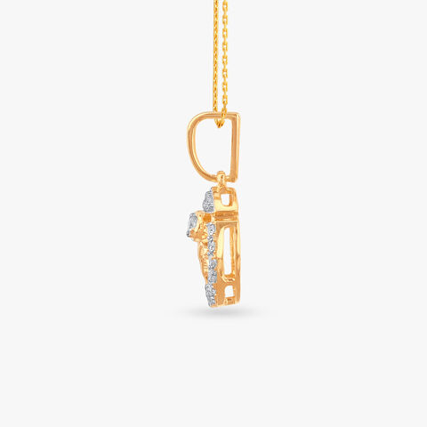 Dewdrop Leaf Diamond Pendant