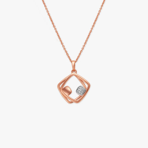 Two To Tango! Diamond Pendant with Chain