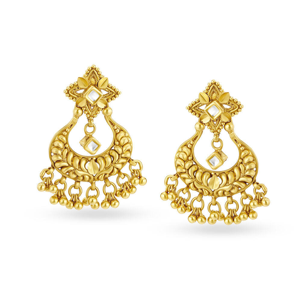 Tanishq latest gold deals earrings
