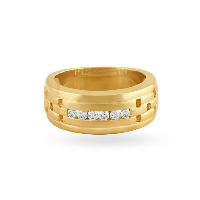 Contemporary Bold Diamond Ring for Men,,hi-res image number null