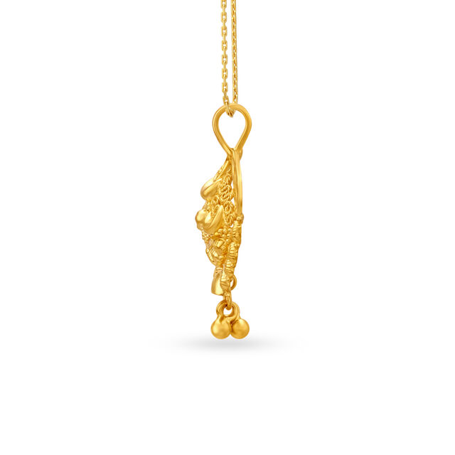 Ornate Gold Rhombic Pendant,,hi-res image number null