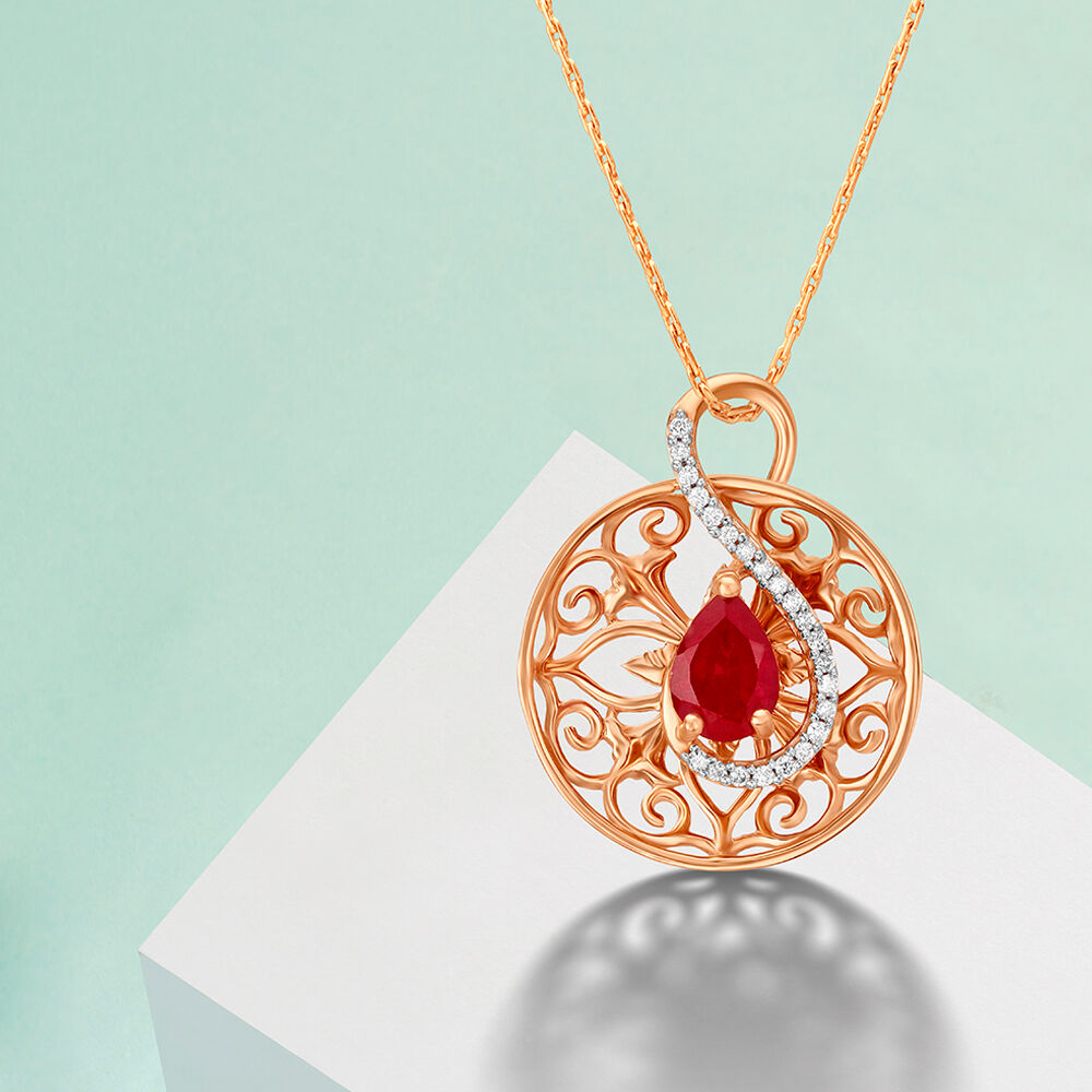 Shop Unique Diamond Pendant Designs For Women Online Tanishq