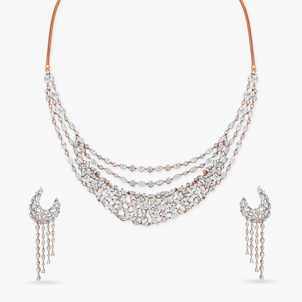 Diamond necklace online set in tanishq