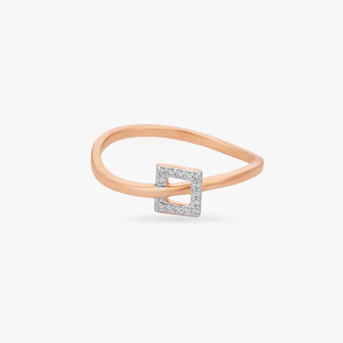Square Buckle Diamond Ring
