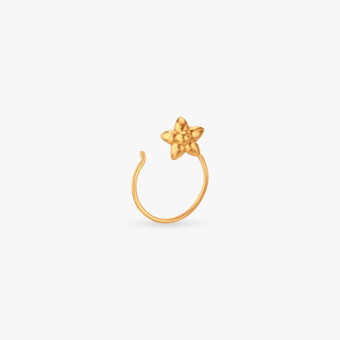 Starlit Bloom Gold Nose Pin