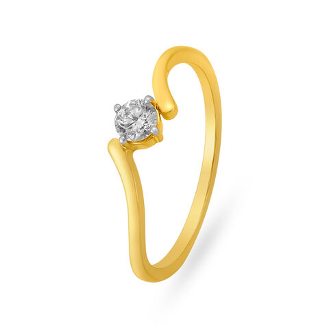 Single Stone Solitaire Look Diamond Finger Ring