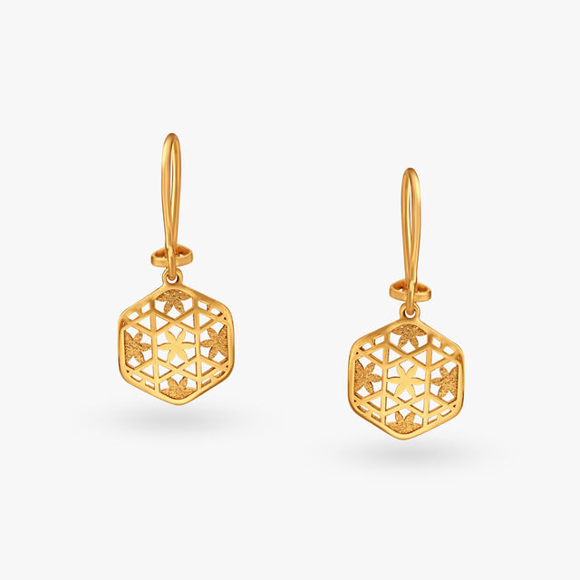 Hexagonal Pendant and Earrings Set,,hi-res image number null