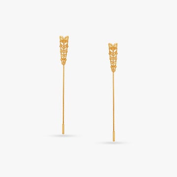 Abstract Gold Drop Earrings