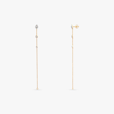 Cascading Dew Diamond Drop Earrings