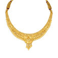 Alluring Carved Gold Necklace Set,,hi-res image number null