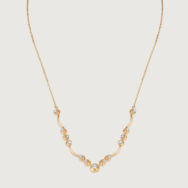 Crescent Charisma 14Kt Diamond Necklace,,hi-res image number null