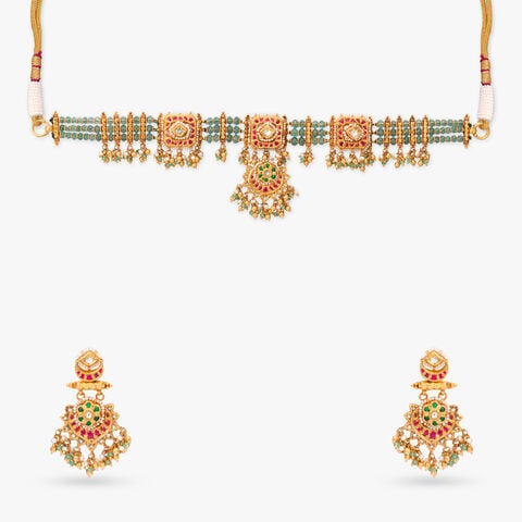 Regency Mosaic Gold Necklace Set