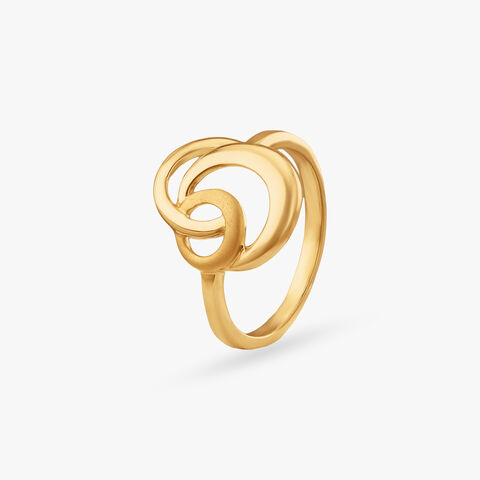 Twirl Tale Gold Ring for Kids