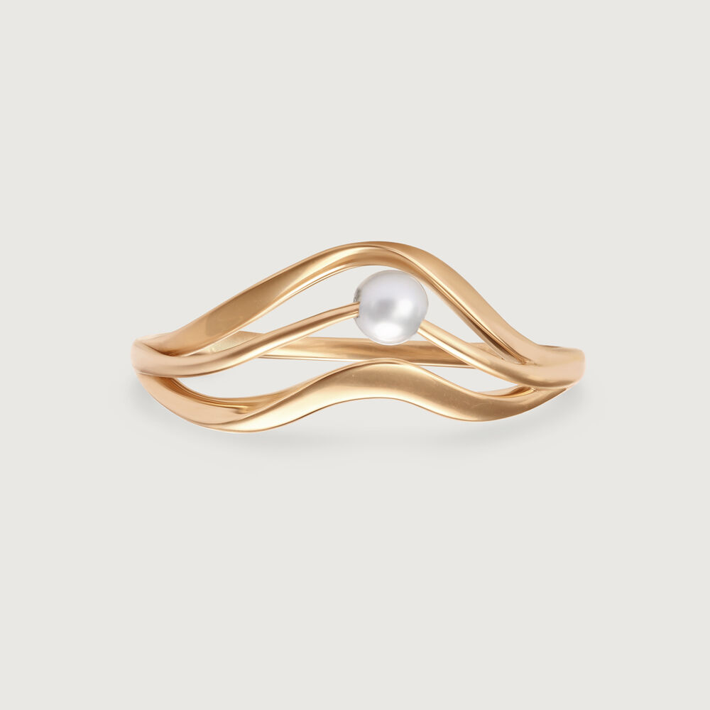 Whimsical Waves 14 Kt Gold Pearl Ring Tanishq Online Store