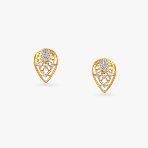 Drop Grace Diamond Stud Earrings
