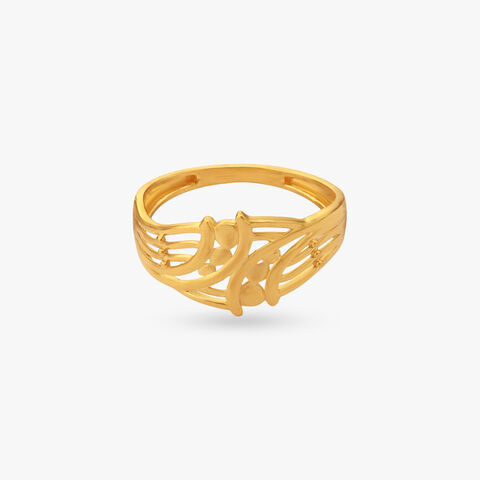 Fluid Weave Gold Ring alternate view 1