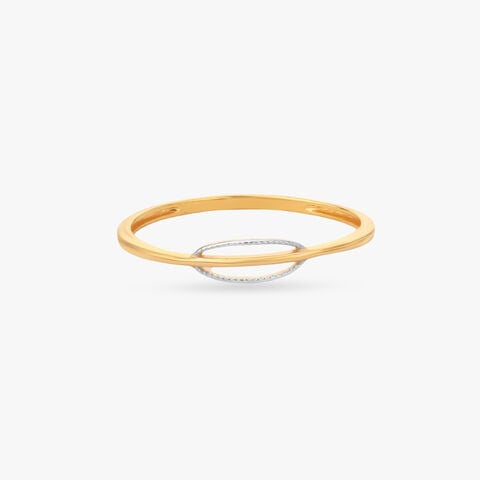 Ornate Dewdrop Gold Finger Ring