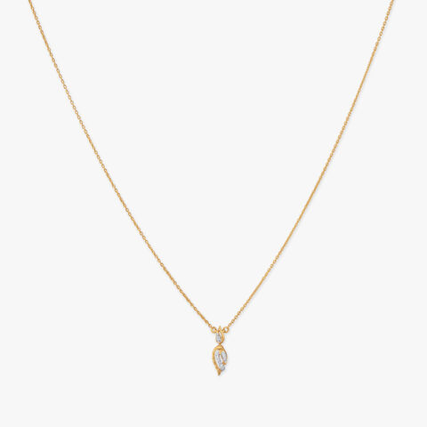 Whisper Curve Diamond Pendant with Chain
