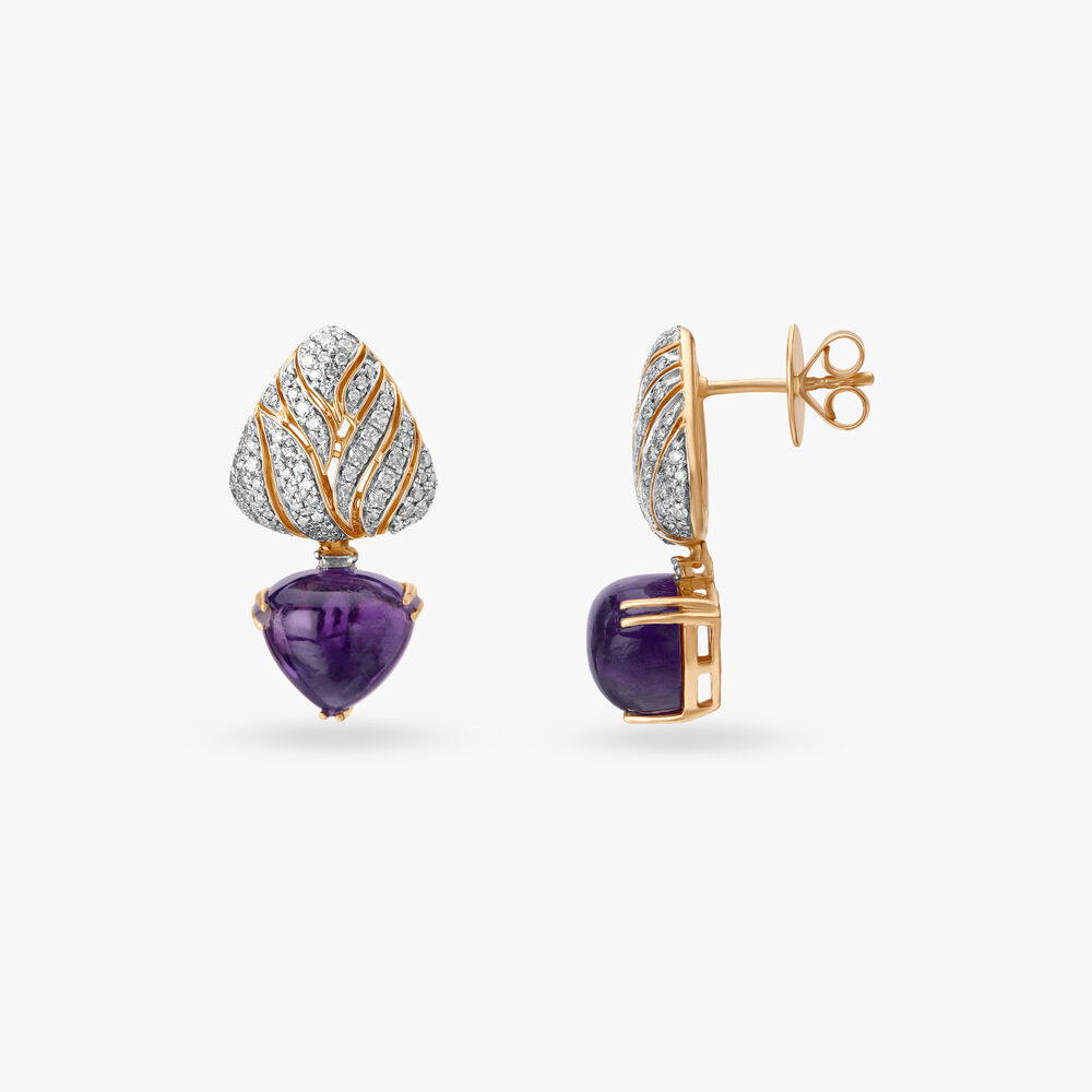 Amethyst sales earrings tanishq