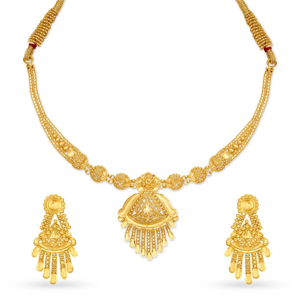 Buy Choker Necklace In Gold For Brides Online – Gehna Shop