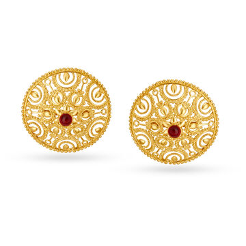 Glamorous Floral Stud Earrings