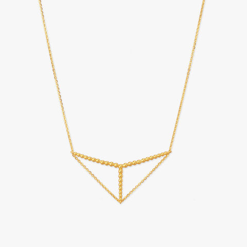 Triangle Bead Gold Necklace