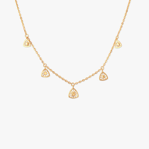 Sunray Charm Gold Necklace