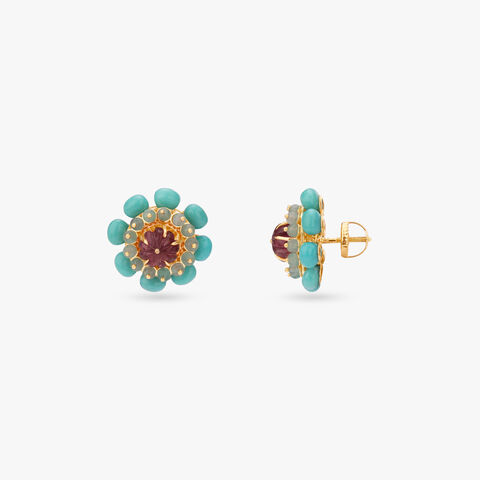Orchard Glow Gold Stud Earrings