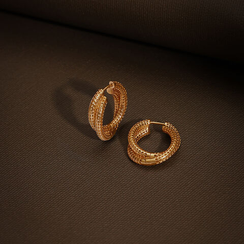 Breezy Glam Gold Hoop Earrings