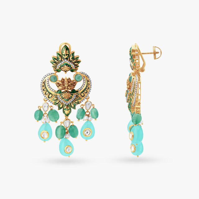 Modish Diamond Kashida Necklace Set,,hi-res image number null