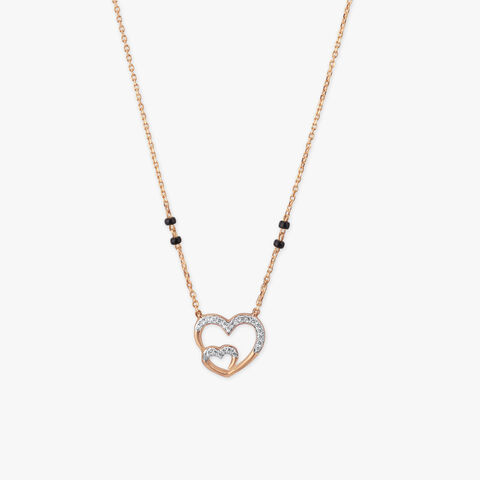 Layered Heart Diamond Mangalsutra
