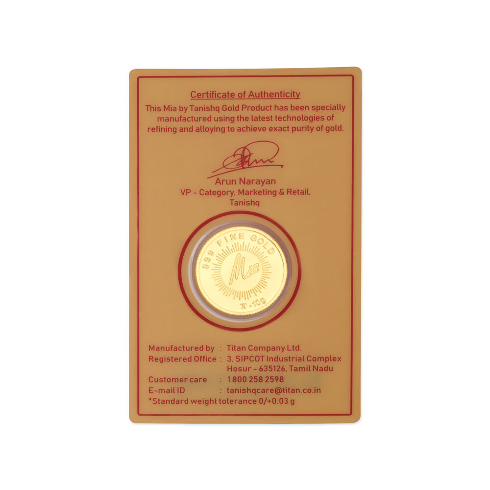 Tanishq gold coin 10 gm sales