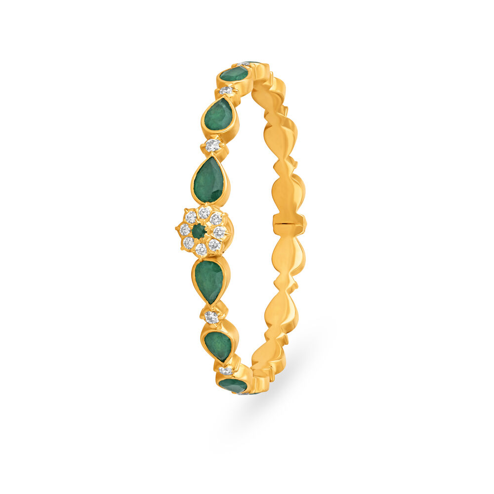 Tanishq cheap emerald bangles