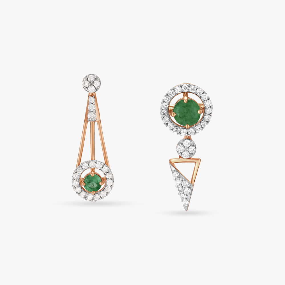 Tanishq emerald and diamond earrings new arrivals