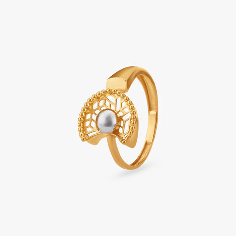 Gilded Halo Gold Ring