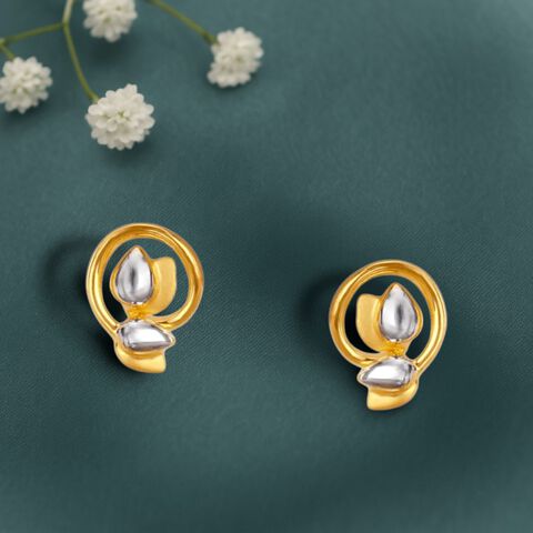 Little Twisty Gold Stud Earrings for Kids