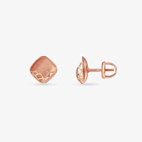 Pebble Poise Gold Stud Earrings