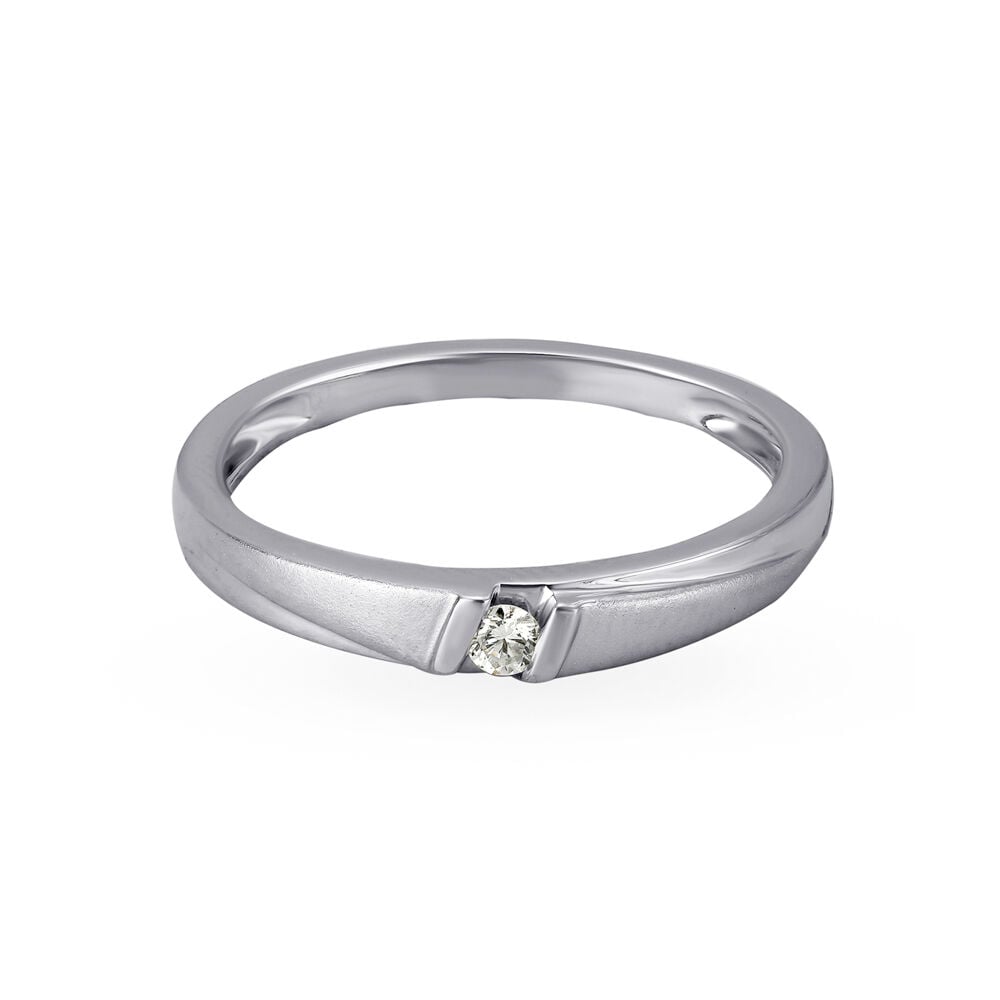 Buy 3 Stone Platinum Finger Ring for Men at Best Price | Tanishq UAE