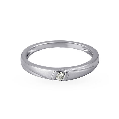 Majestic Platinum Solitaire Finger Ring for Men